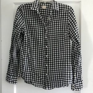 J. Crew classic button-down shirt suckered gingham